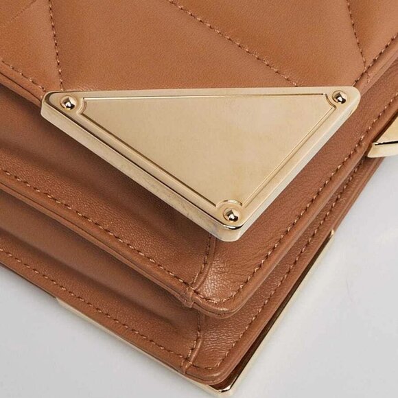 Prada Caramel Quilted Nappa Stitched Shoulder Bag 1BD333 - Picture 4 of 12